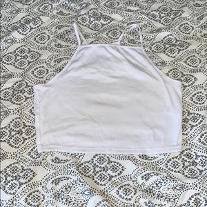 White cropped tank top.
